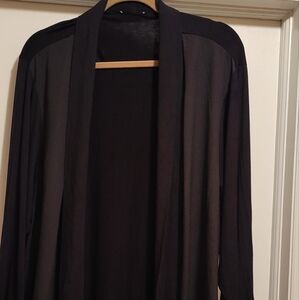 Calvin Klein Black Knit Open Cardigan. Size L